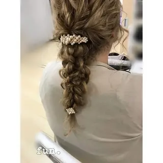 ロング ヘアアレンジ fun./ヘアセット /エクステ/着付のその他イメージ