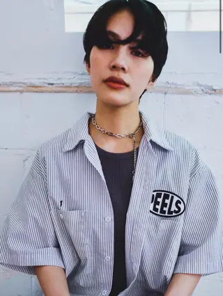 ショート カラー MIKU 倉敷／デザインカットのヘアスタイル