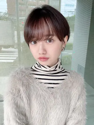 ショート カラー 似合わせ/小顔/ 韓国✨KAITOのヘアスタイル