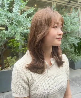 ミディアム カラー knot by belle所属・野田 尚Jr.スタイリストのヘアスタイル