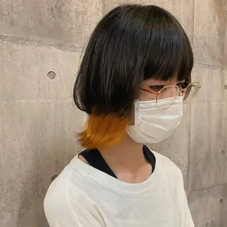 ミディアム カラー 比嘉 陽のヘアスタイル