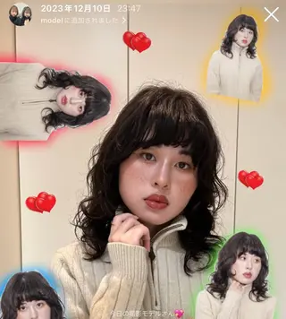 セミロング 田畑 あやののヘアスタイル