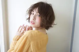 ミディアム カラー マツエク・マツパ 🤎ベージュカラー 🐶メンズパーマのヘアスタイル