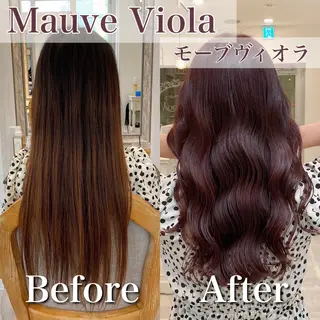 ロング カラー ブリーチなし✨艶髪 カラー𓃲YAGIのヘアスタイル