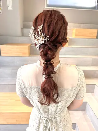 ロング ヘアアレンジ 染谷 遥花のヘアスタイル