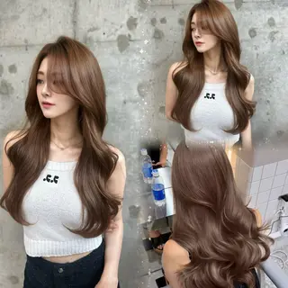 ロング カラー 髪質改善サロン Sea shinjuku 新宿南口【シー　シンジュク】所属・髪質改善/韓国ヘア レイヤー/新宿/ロミのヘアスタイル