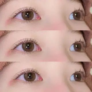 マツエク・マツパ 肌に馴染むハイトーン /ミルクティーカラーのヘアスタイル