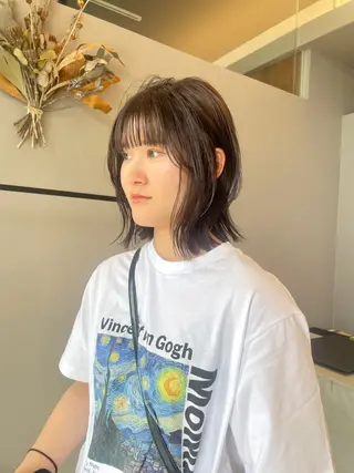 ミディアム カラー niil所属・REINA /niil/女性限定のヘアスタイル