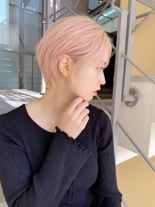 ショート カラー lond strada所属・🌟モテ髪ショート 🌟店長　津賀涼のヘアスタイル