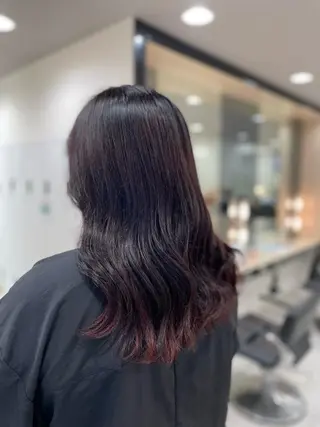 ロング カラー パーマ クロスパーマ/うる艶 カラー/Kurumiのヘアスタイル