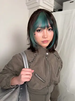 セミロング カラー HARUNA/原宿/ デザイン/カットのヘアスタイル