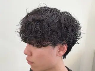 ショート カラー パーマ メンズ メンズ/パーマ/ 京都駅/井上光のヘアスタイル