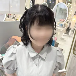 ショート ヘアアレンジ Ayu🍯/栄/ブリ ーチカラー/ヘアメのヘアスタイル