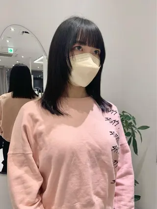 セミロング 韓国ヘア🇰🇷/ 顔周り/松田光里のヘアスタイル