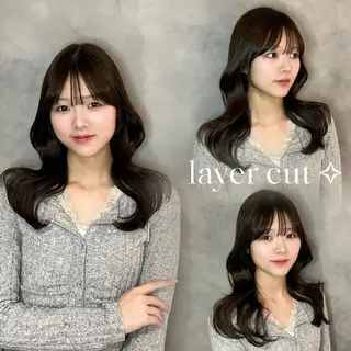 ロング 谷 亜澄のヘアスタイル