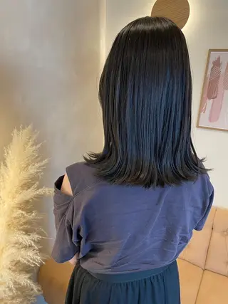 セミロング カラー パーマ ミルクティ/ピンク/ レイヤー/yuriaのヘアスタイル