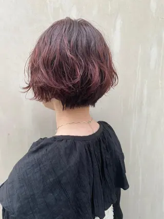 ショート カラー 長妻莉央/縮毛矯正 髪質改善カラーのヘアスタイル