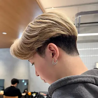 パーマ メンズ 表参道/センター パート/SOTAのヘアスタイル