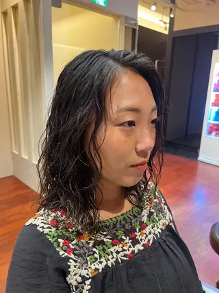 ミディアム パーマ FIX hair所属・ボブパーマ/ ウルフパーマ原科🪴のヘアスタイル