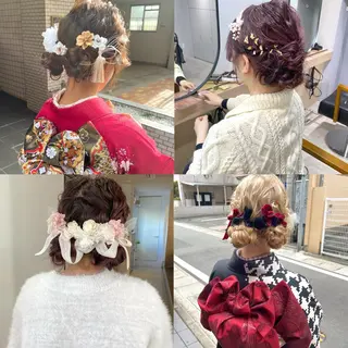 ヘアアレンジ mizuki/ピンク ベージュ.レイヤーのヘアスタイル