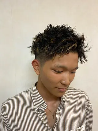 ショート パーマ dunhill 斉藤 大樹/メンズカットのヘアスタイル