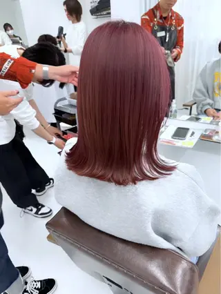 ミディアム カラー 大嶋 煌のヘアスタイル