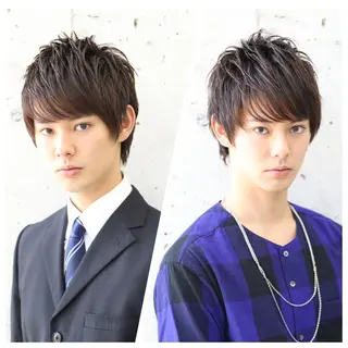 ショート カラー パーマ メンズ Soleria /ソレリア所属・Soleria 田中慎一のヘアスタイル