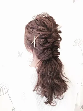 ロング ヘアアレンジ 奥谷 美代子のヘアスタイル