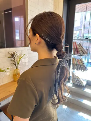 ロング ヒロミ/アレンジ/ アンニュイ/透け感のヘアスタイル