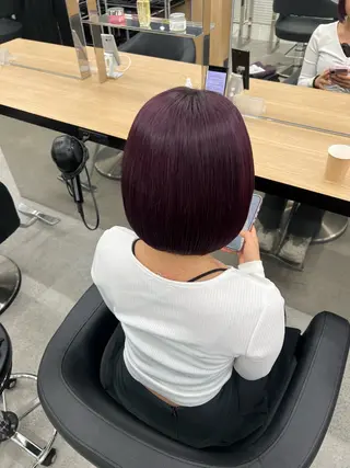 カラー 💗愛され暖色💗 ピンク/レッド💗のヘアスタイル