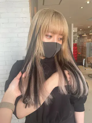 ロング カラー 艶ハイトーン👑♡ NATSUKIのヘアスタイル