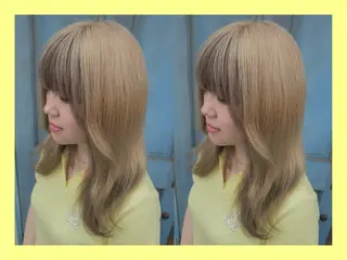 セミロング カラー 髪質改善/ハイトーン /茅ヶ崎/YUKAのヘアスタイル