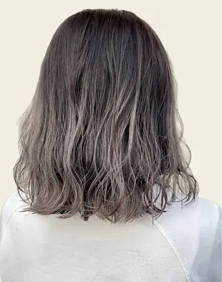 ミディアム カラー ヘアアレンジ 安住 千明のマツエク・マツパデザイン