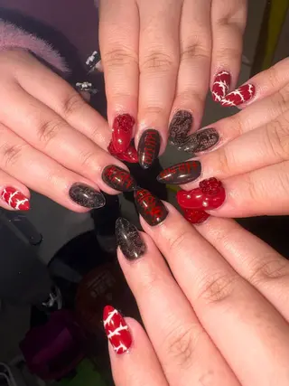 ネイル 33nail✴️栄 スミレ❇️Gel-xのネイルデザイン