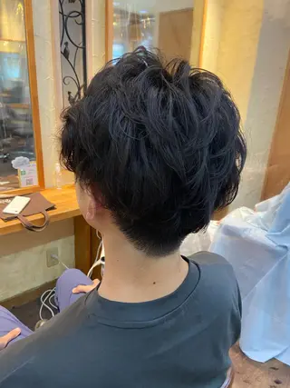 ショート パーマ メンズ 鎌田 祥江のヘアスタイル