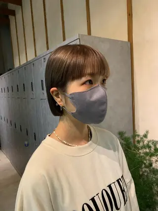 ショート ボブ/ベージュ/ パーマ🪿近森ゆいのヘアスタイル