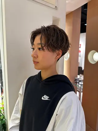 ショート 青木龍樹/パーマモデ ル/似合わせパーマのヘアスタイル