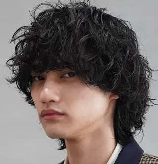 ミディアム パーマ メンズ 仙台フェザーパーマ/ fifth/遠藤楓雅のヘアスタイル