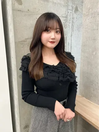 セミロング ブリーチ/ベージュ 💕/momoaのヘアスタイル