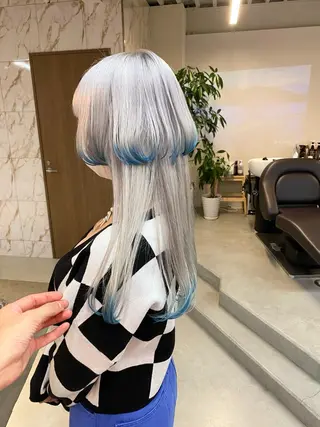 ロング カラー ハイトーン×似合わせ 🌱中川慎之介のヘアスタイル