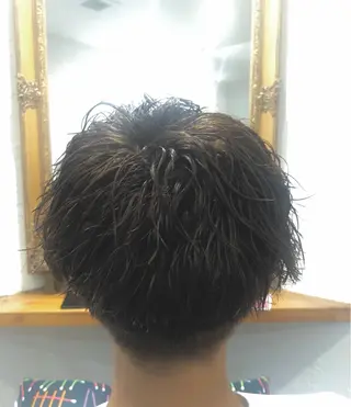 パーマ メンズ アイブロウ 正田 美帆のヘアスタイル