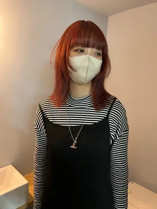 ミディアム 舟橋耀/ブリーチカラ ー/レイヤーカットのヘアスタイル