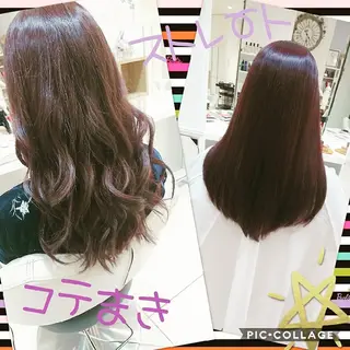 セミロング カラー 永島 桜のヘアスタイル