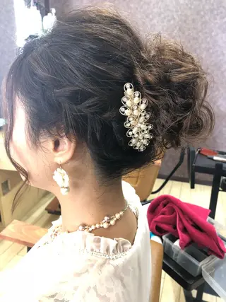 ミディアム ヘアアレンジ 小倉 教志のヘアスタイル
