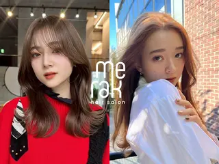 セミロング カラー パーマ ヘアアレンジ 縮毛矯正+モテカラー 🎀✨MIHOのヘアスタイル