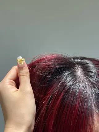 カラー ワタナベ モカ🦢ダブルカラーのヘアスタイル