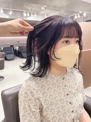 カラー ボブパーマコテ巻き風 パーマNo1深江秀平のヘアスタイル