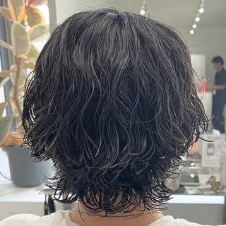 ミディアム パーマ メンズ メンズパーマ/波巻き 新潟/万代/夏芽🎀のヘアスタイル