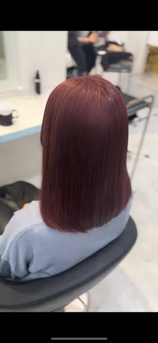 セミロング カラー ♥️暖色モテカラ ー♥️由夏のヘアスタイル