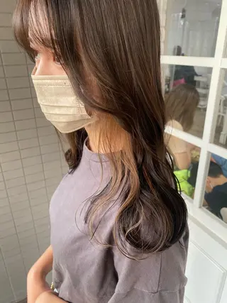ミディアム カラー 韓国×髪質改善カラー 💎hinaのヘアスタイル